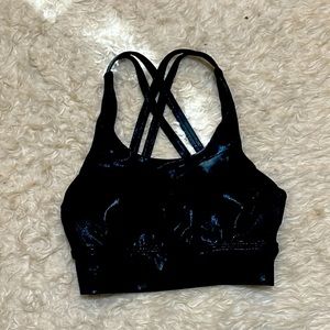 Buffbunny Black Sparkly Crossback Sports Bra Size XS